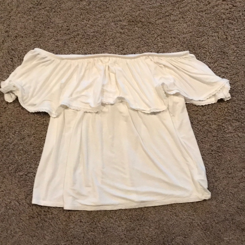 White off the shoulder shirt